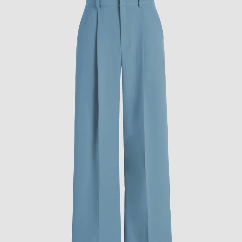 Cider Blue Wide Leg Pants with Sophisticated Silhouette
